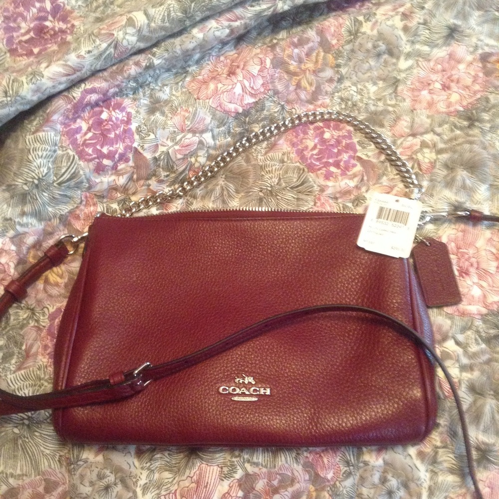 NWT Coach Crossbody Pebble Leather